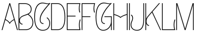 Gildabeth Thin Font UPPERCASE