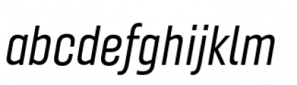 Gineso Condensed Regular Italic Font LOWERCASE