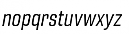 Gineso Condensed Regular Italic Font LOWERCASE