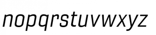 Gineso Extended Regular Italic Font LOWERCASE