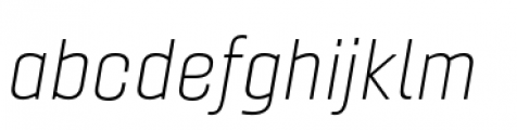 Gineso Extended Thin Italic Font LOWERCASE