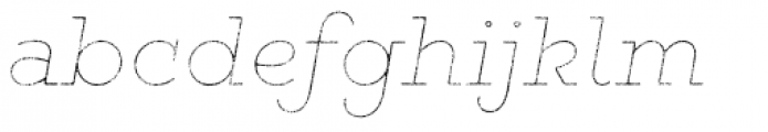 Gist Rough Light Line Font LOWERCASE