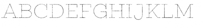 Gist Rough Upright Regular Line Font UPPERCASE