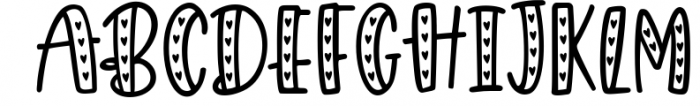 Giggle Hearts, An adorable valentine day font 1 Font LOWERCASE