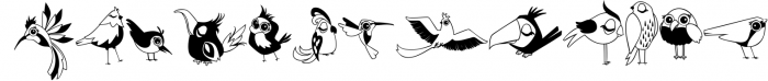 Girliebird Dingbats Font LOWERCASE