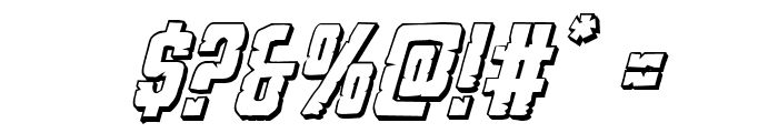 G.I. Incognito 3D Italic Font OTHER CHARS