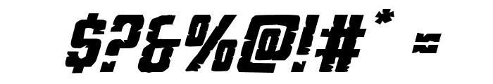 G.I. Incognito Expanded Italic Font OTHER CHARS