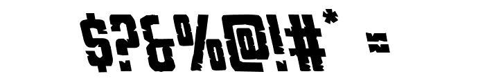 G.I. Incognito Leftalic Font OTHER CHARS
