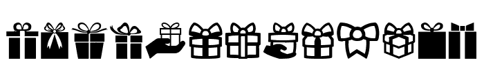 Gifts Icons Font UPPERCASE