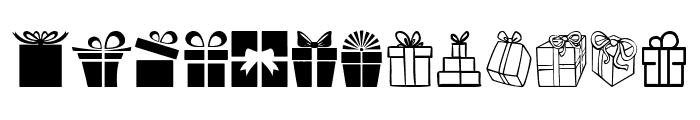 Gifts Icons Font UPPERCASE