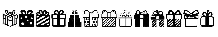 Gifts Icons Font LOWERCASE