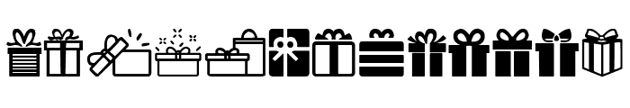 Gifts Icons Font LOWERCASE