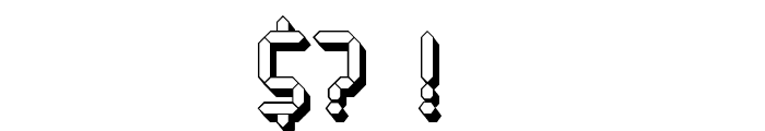 Gigabyte Hollow Regular Font OTHER CHARS
