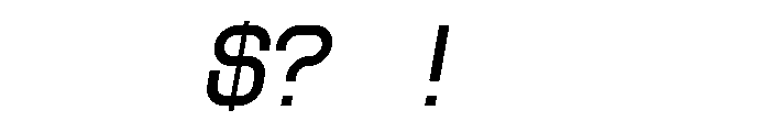 Gigantesque Italic Font OTHER CHARS