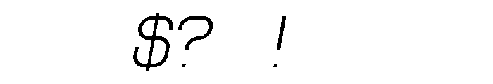 Gigantesque Light Italic Font OTHER CHARS