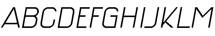 Gigantesque Light Italic Font UPPERCASE