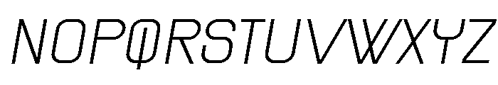 Gigantesque Light Italic Font UPPERCASE