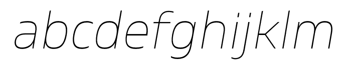 Gilam Thin Italic DEMO Font LOWERCASE