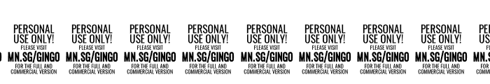 GingoPERSONALUSEMed Font OTHER CHARS