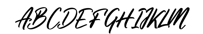 Ginloops Free Regular Font UPPERCASE