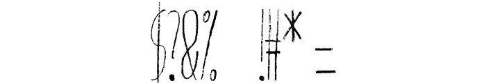 Giraffenhals-Condensed Font OTHER CHARS