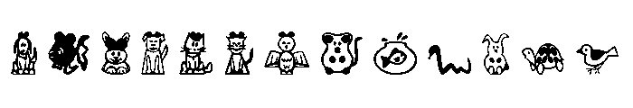 Girl Characters1 Font UPPERCASE