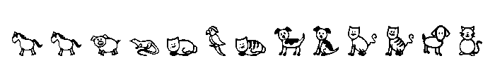 Girl Characters1 Font LOWERCASE