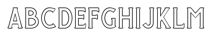 Giroud Free Outline Font LOWERCASE