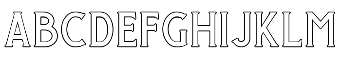 GiroudFree-Outline Font UPPERCASE