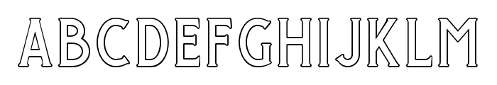 GiroudFree-Outline Font LOWERCASE