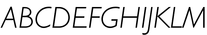 GillSansStd-LightItalic Font UPPERCASE