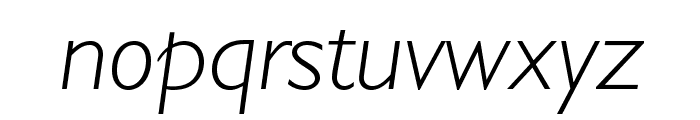 GillSansStd-LightItalic Font LOWERCASE