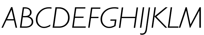 Gill Sans Light Italic Font UPPERCASE