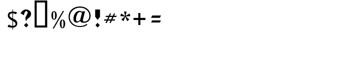 Gilboa Heavy Font OTHER CHARS