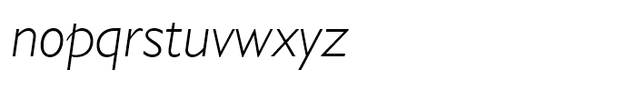 Gill Sans Greek Light Inclined Font LOWERCASE