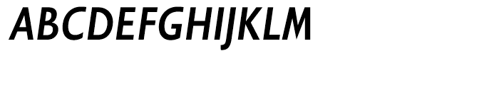 Gill Sans Hellenic Semi Condensed Bold Italic Font UPPERCASE