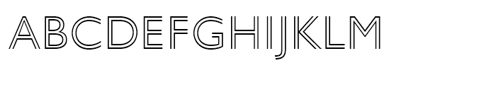 Gill Sans Nova Inline Extra Light Font LOWERCASE