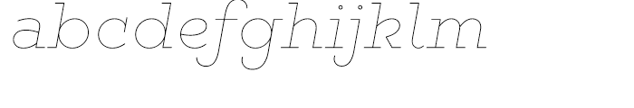 Gist Line Light Font LOWERCASE