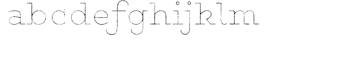 Gist Rough Upright Black Line Font LOWERCASE