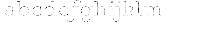 Gist Rough Upright Exbold Line Font LOWERCASE