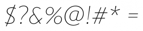 Gibbs Thin Italic Font OTHER CHARS