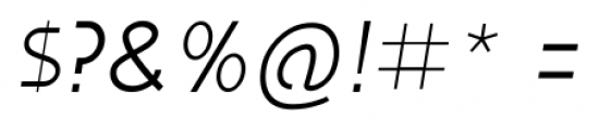 Gillca Thin Italic Font OTHER CHARS