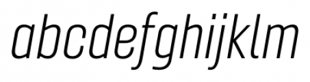 Gineso Condensed Light Italic Font LOWERCASE