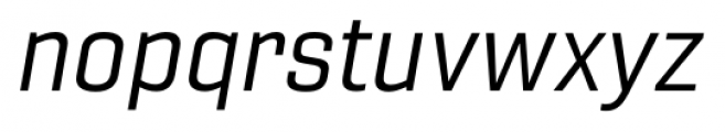Gineso Extended Italic Font LOWERCASE