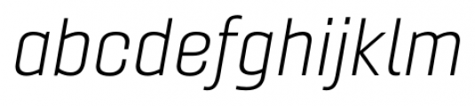 Gineso Extended Light Italic Font LOWERCASE