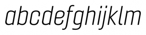 Gineso Normal Light Italic Font LOWERCASE