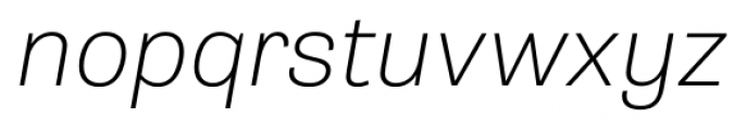 Gira Sans Thin Italic Font LOWERCASE
