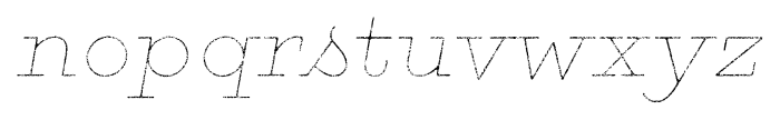Gist Rough Exbold Line Font LOWERCASE
