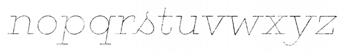 Gist Rough Regular Line Font LOWERCASE