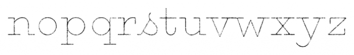 Gist Rough Upright Black Line Font LOWERCASE